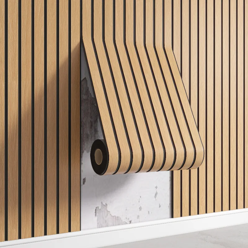 Wall Panel 3D Texture - แผ่นผนังไม้ 3 มิติ 1 ม้วน แบบลอกและติด
