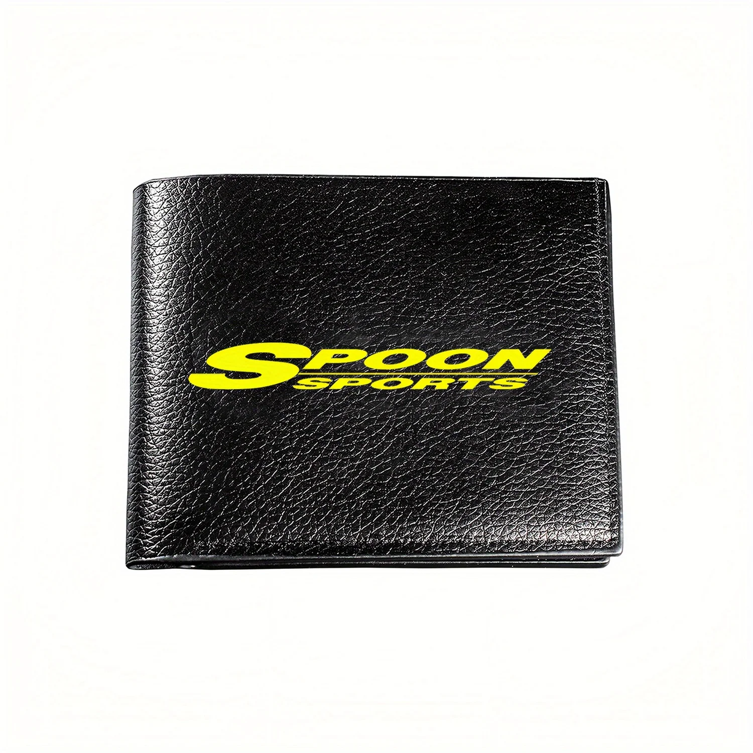Interior Design Graphic Standards - กระเป๋าสตางค์ผู้ชายลายโลโก้ Spoon Sports Racing สีเหลือง ดีไซน์เรียบง่าย