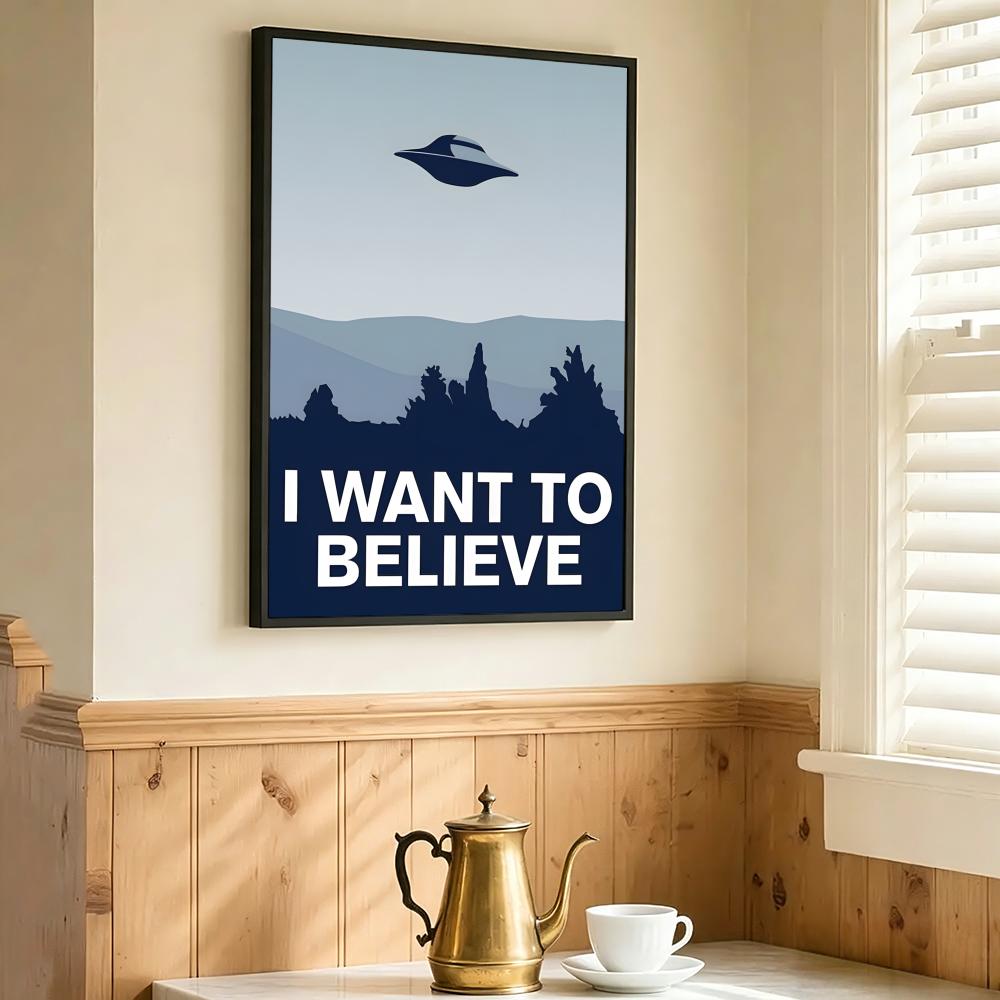 ฉันอยากจะเชื่อว่า X Files คือโ - Interior Design Poster บทวิจารณ์และราคา