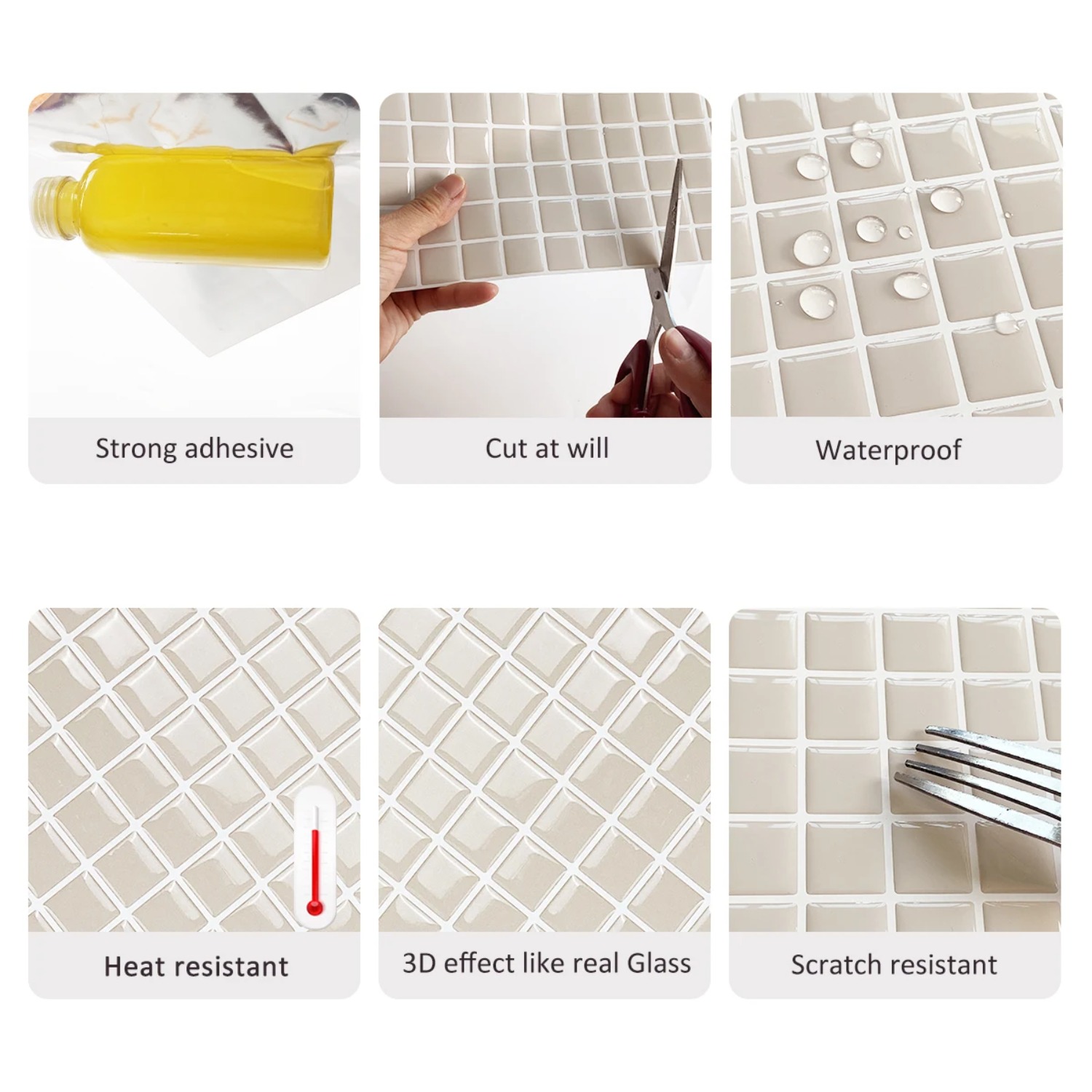 วอลเปเปอร์ไวนิลกันน้ำ 10 แผ่น  - Wall Panel 3D Texture บทวิจารณ์และราคา