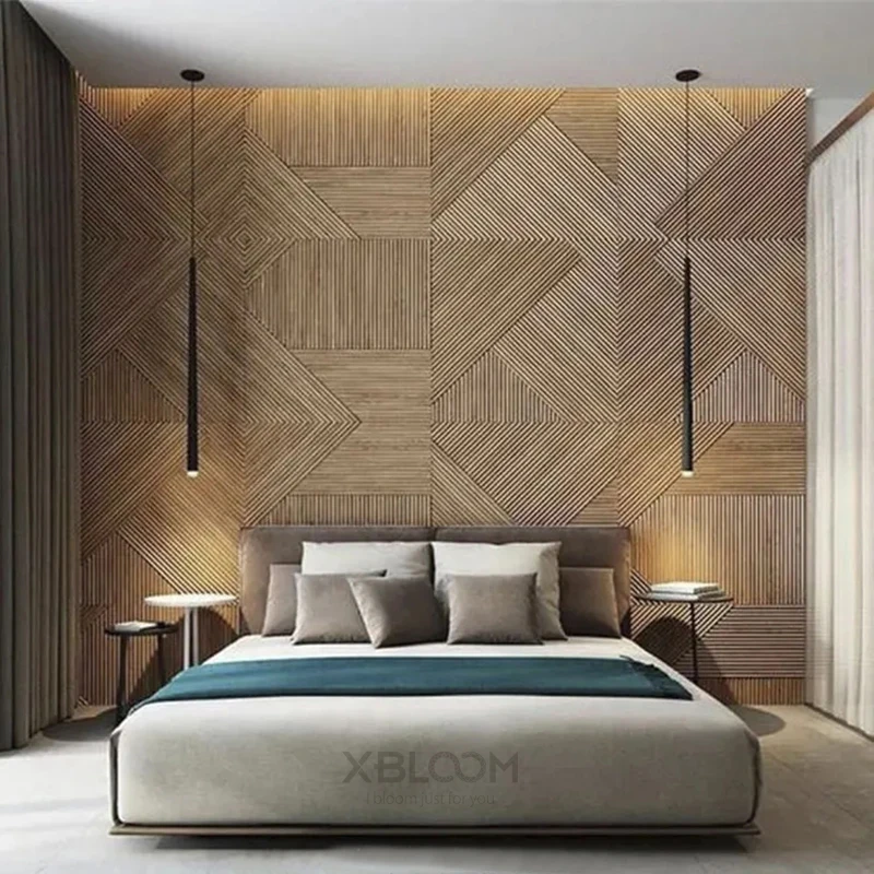 12pcs 50cm 3D Wall Decor ไม้ G - Wall Panel 3D Texture บทวิจารณ์และราคา