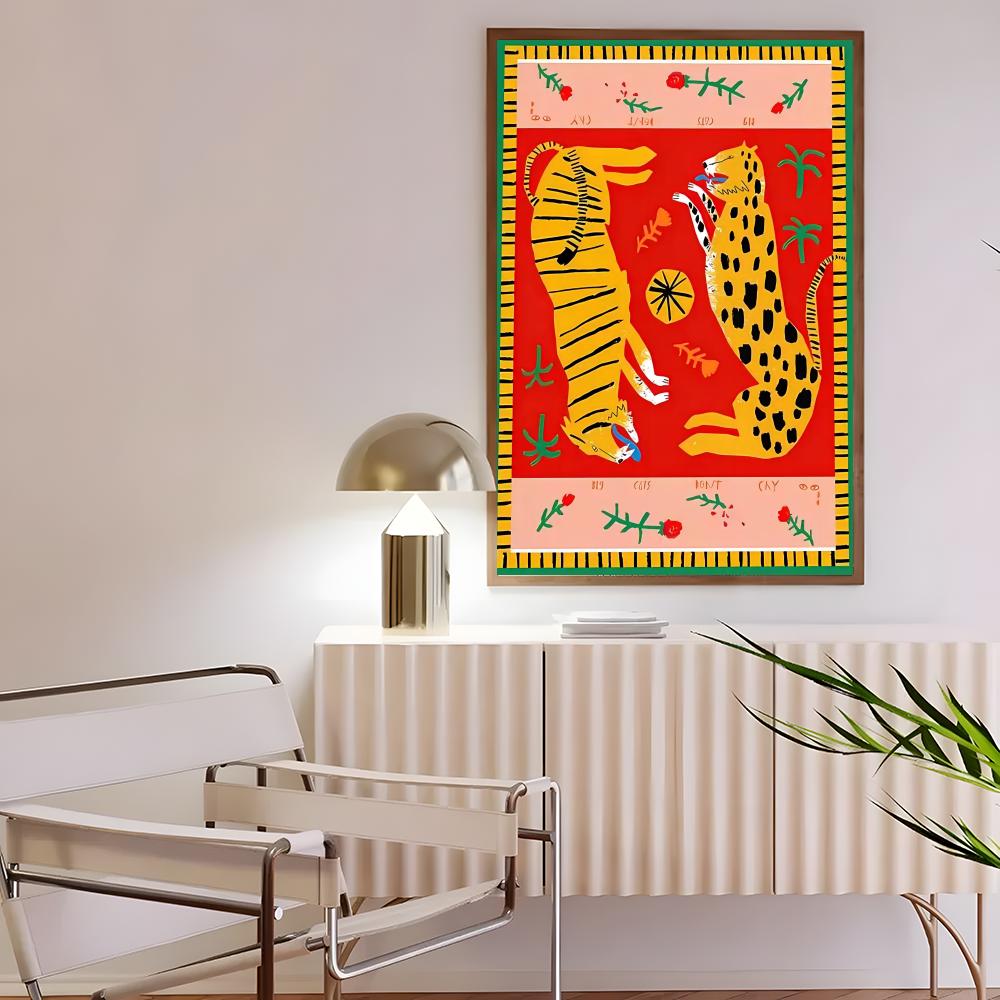 งานศิลปะสีสันสดใส W-Wild Leopa - Interior Design Poster บทวิจารณ์และราคา