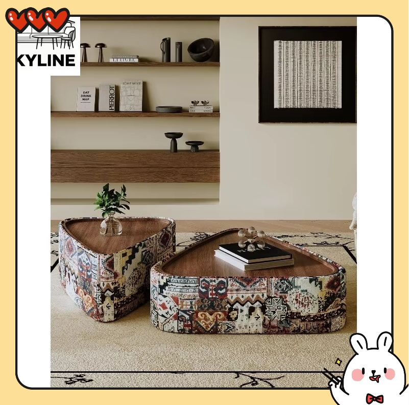 โต๊ะกาแฟทรงสามเหลี่ยมพร้อมชั้น - Geometric Shelf Triangle บทวิจารณ์และราคา