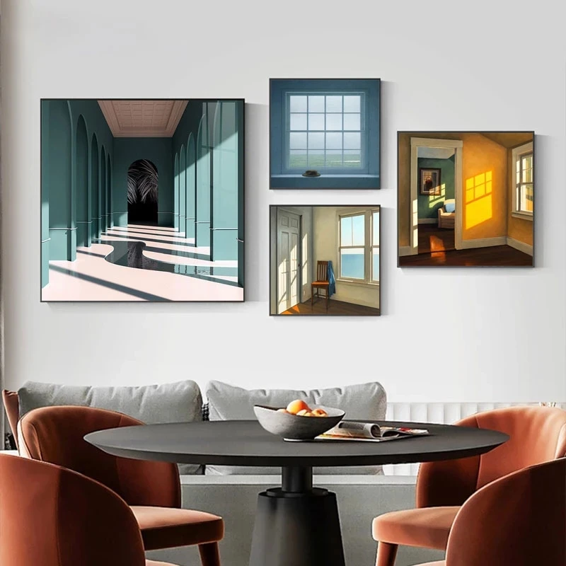 Nordic หน้าต่างภายนอกภูมิทัศน์ - Interior Design Poster บทวิจารณ์และราคา