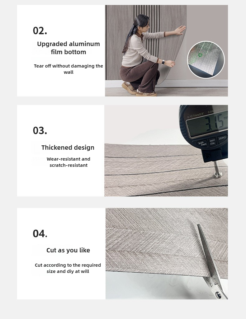 พื้นผิว 3D ผนังลายไม้กันน้ํา-ห - Wall Panel 3D Texture บทวิจารณ์และราคา