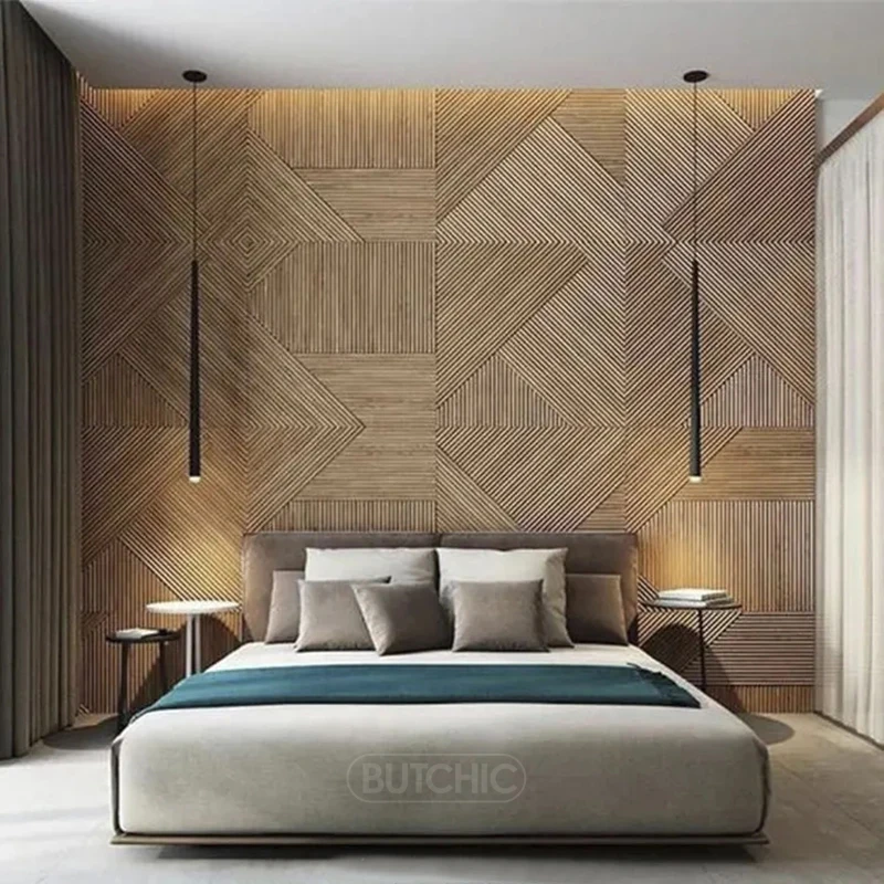 12pcs 50cm 3D Wall Decor ไม้ G - Wall Panel 3D Texture บทวิจารณ์และราคา