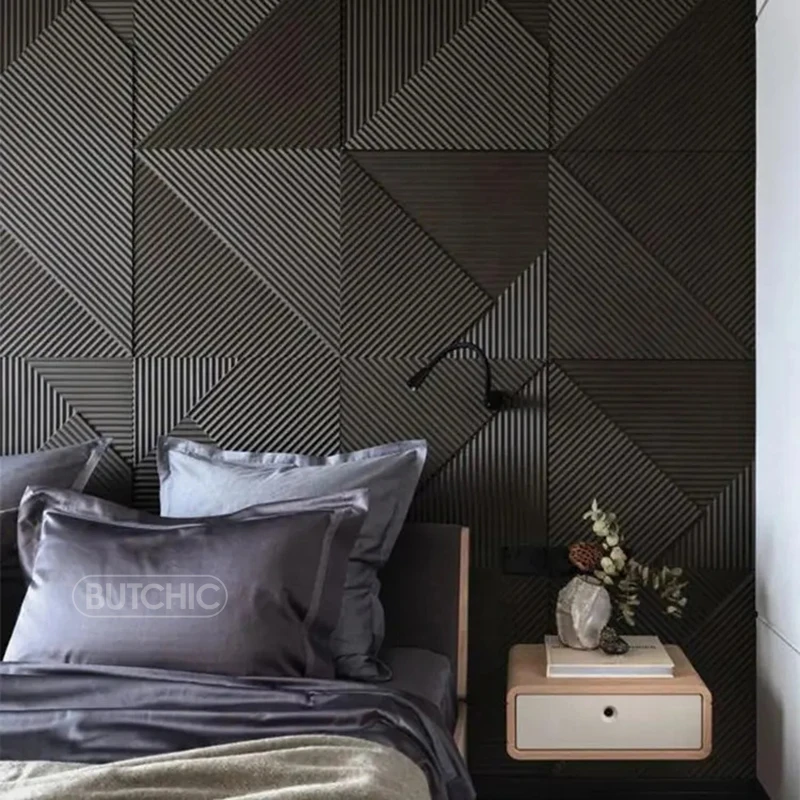 12pcs 50cm 3D Wall Decor ไม้ G - Wall Panel 3D Texture บทวิจารณ์และราคา