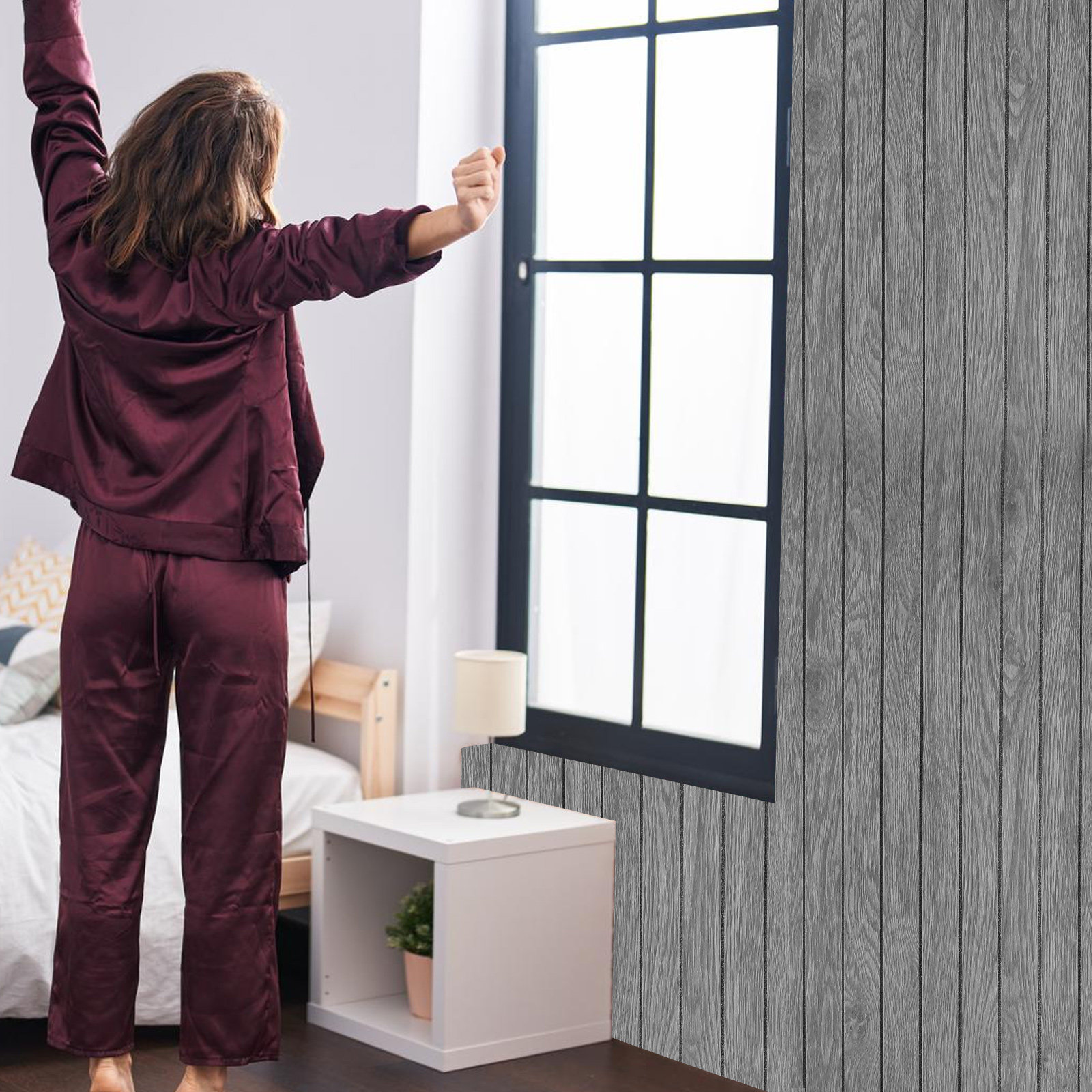 วอลเปเปอร์ลายไม้ 300x40 ซม. แผ - Wall Panel 3D Texture บทวิจารณ์และราคา